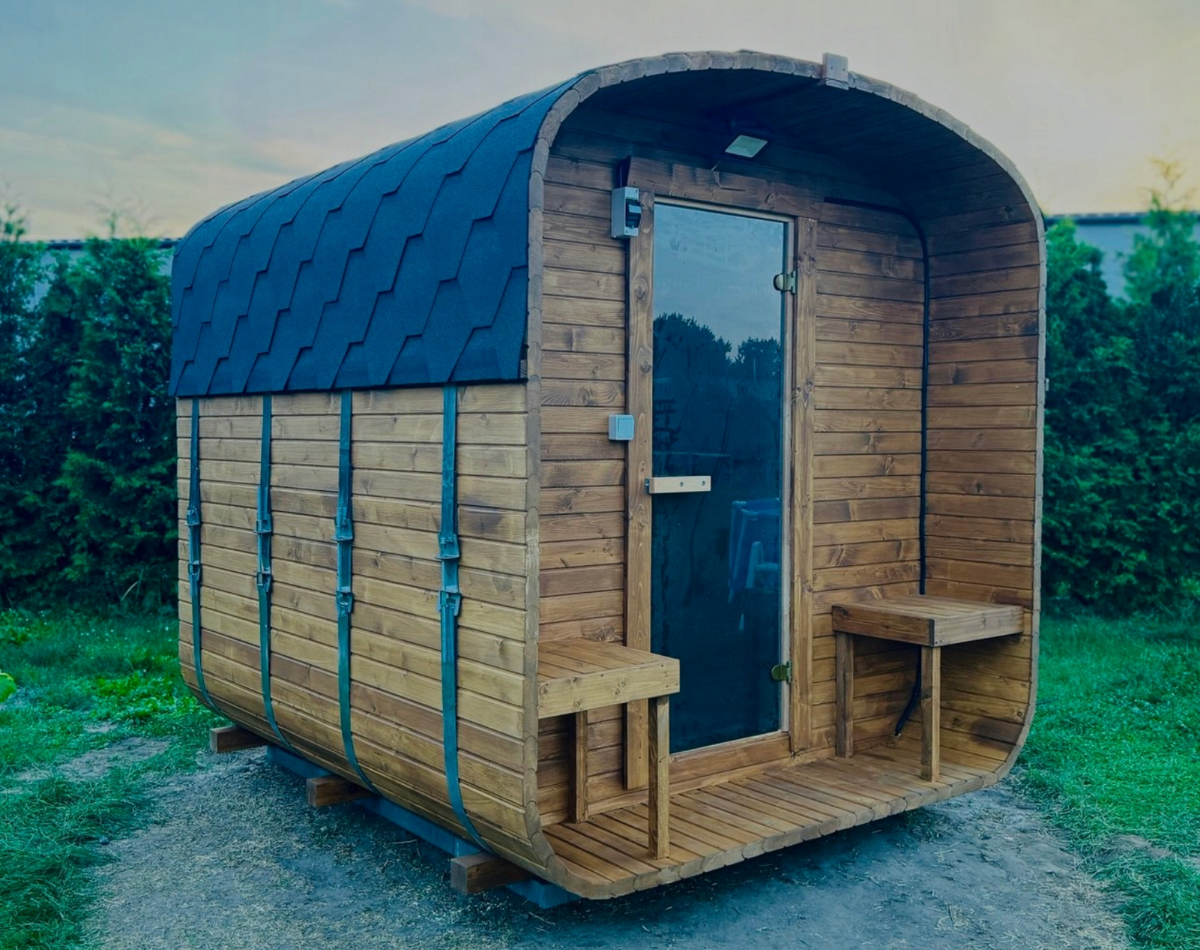Sauna da Giardino QUADRO 240 cm con Stufa Elettrica - immagine 6