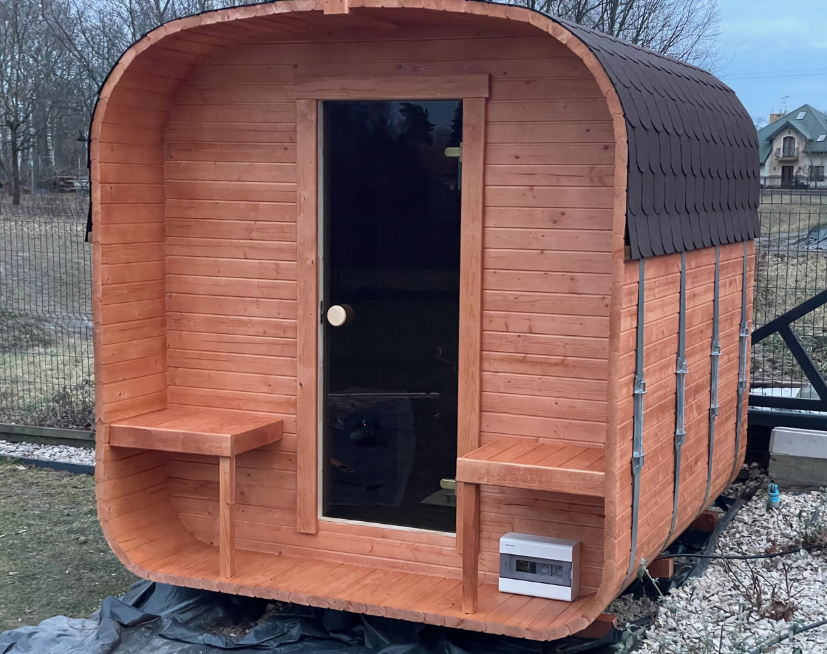 Sauna da Giardino QUADRO 240 cm con Stufa Elettrica - immagine 2