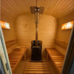 Sauna da giardino QUADRO 240 cm con stufa a legna - immagine 4