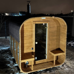 Sauna da giardino QUADRO 240 cm con stufa a legna - immagine 3