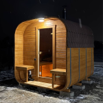 Sauna da giardino QUADRO 240 cm con stufa a legna - immagine 2