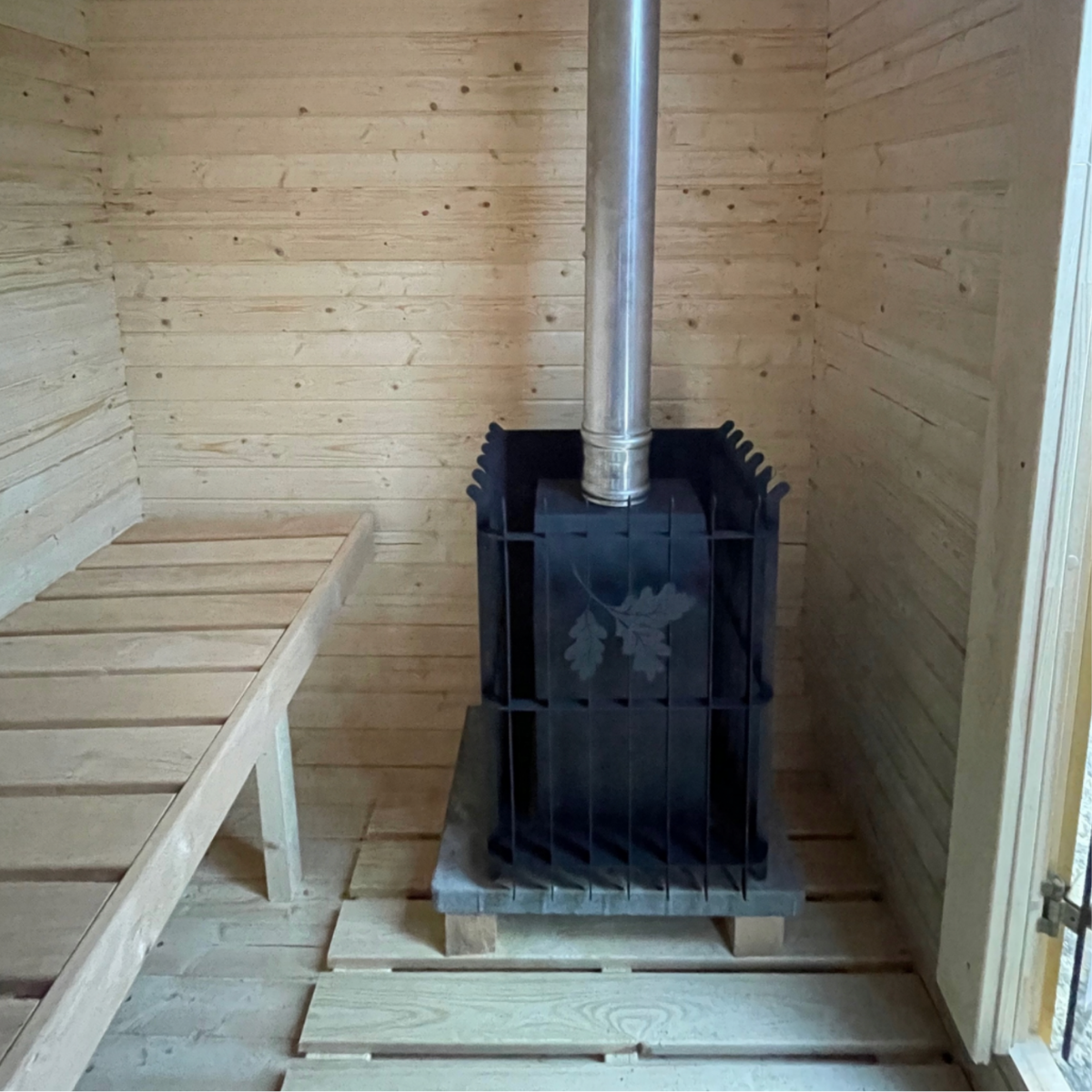 Sauna da Giardino QUADRO 180 cm con Stufa a Legna - immagine 7