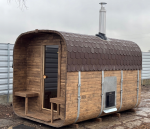 Sauna da giardino QUADRO 340 cm con stufa a legna - immagine 2