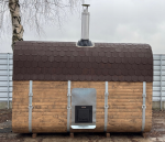 Sauna da giardino QUADRO 340 cm con stufa a legna - immagine 4