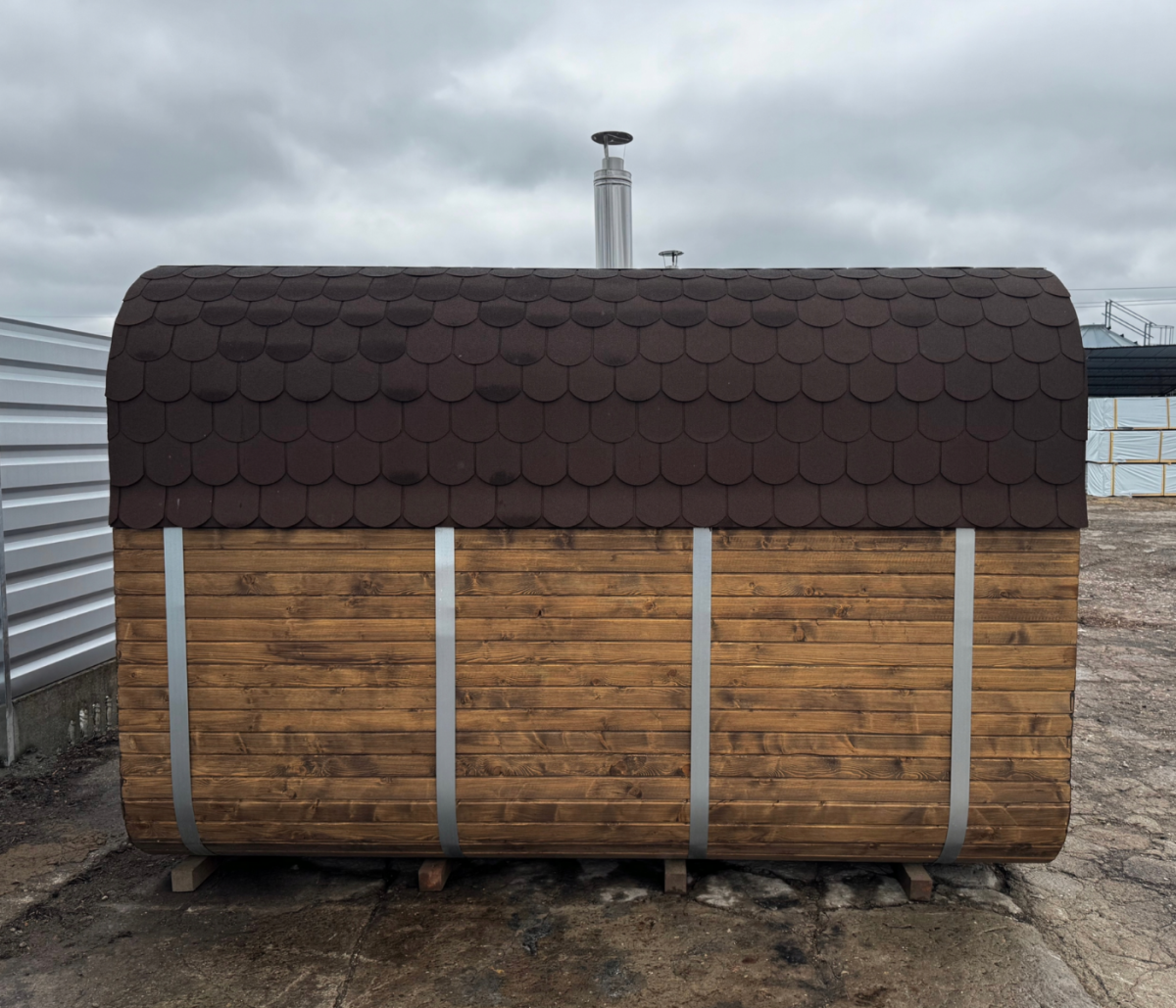 Sauna da giardino QUADRO 340 cm con stufa a legna - immagine 10