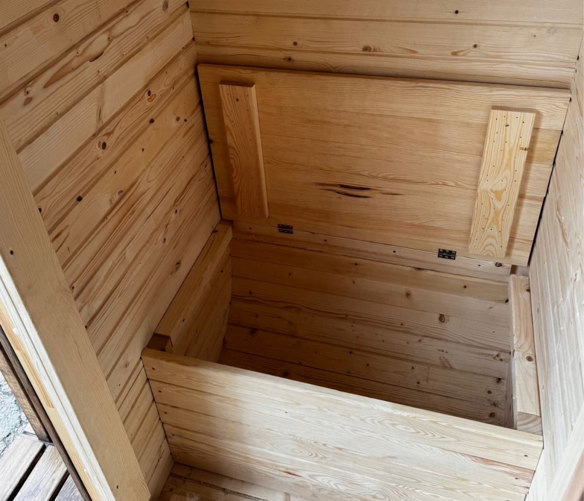Sauna da giardino QUADRO 340 cm con stufa a legna - immagine 6