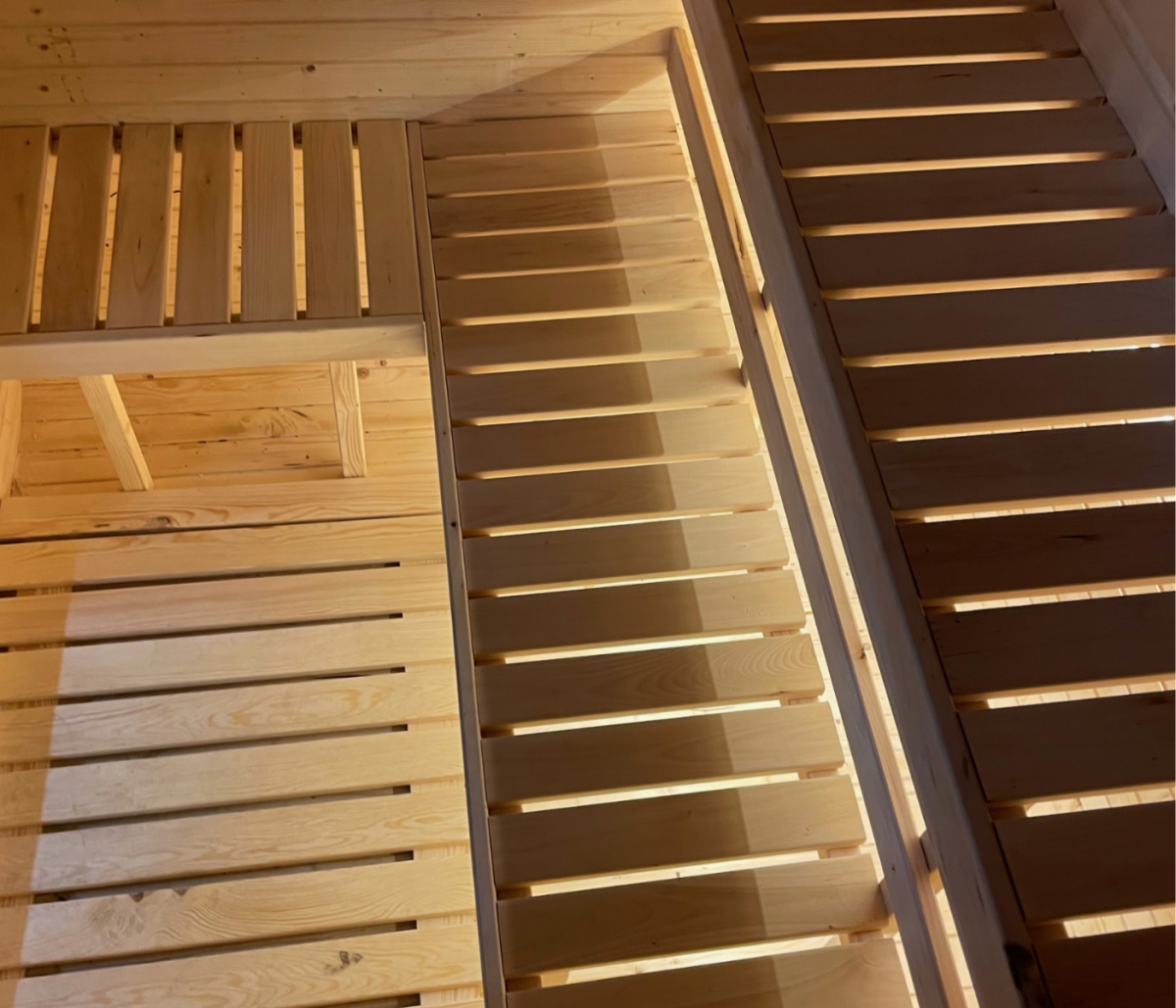 Sauna da giardino QUADRO 340 cm con stufa a legna - immagine 9