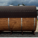 Sauna a Botte da Esterno 340 cm con Stufa a Legna - immagine 3