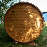 Sauna a botte da esterno 340 cm con stufa elettrica - immagine 4