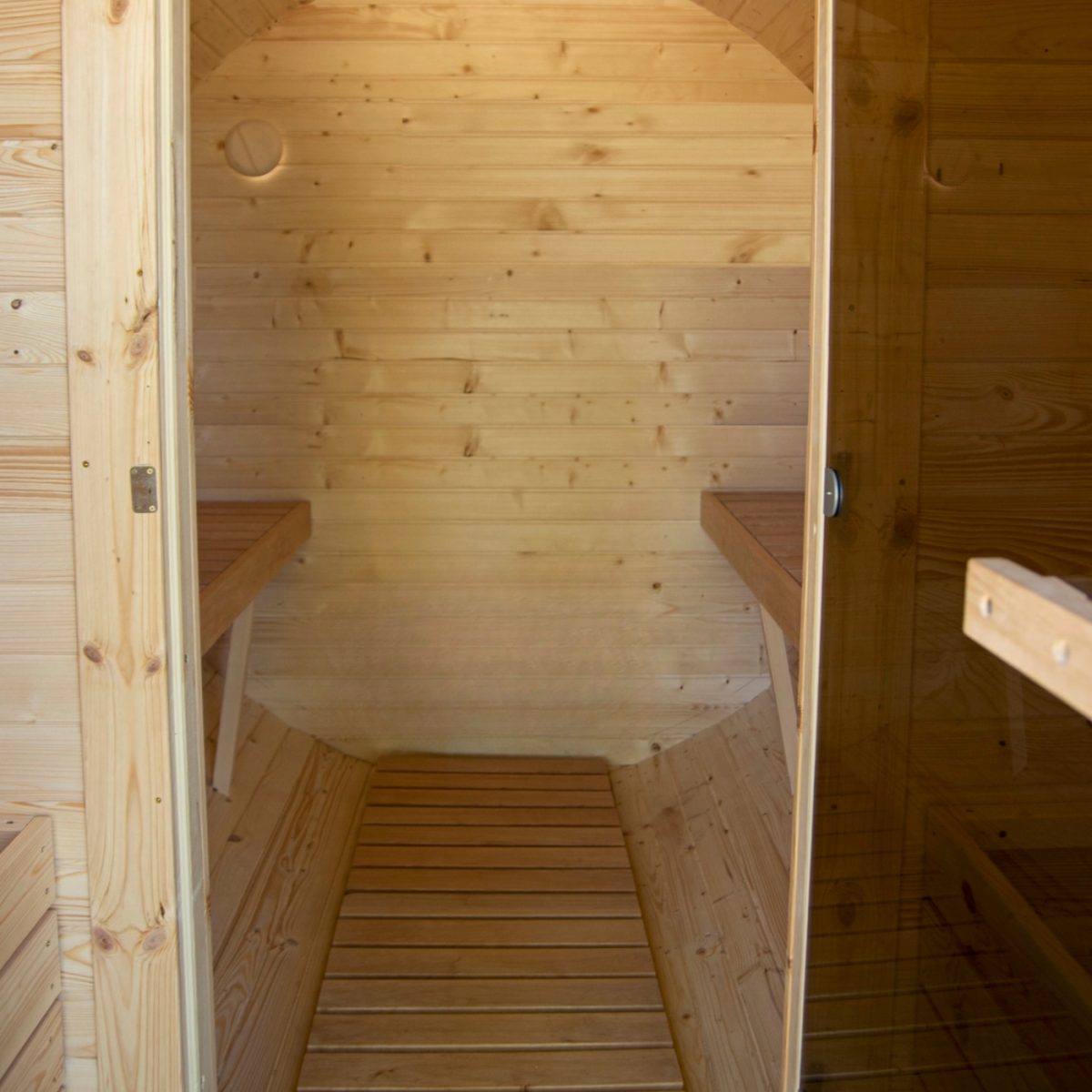 Sauna a Botte da Esterno 340 cm con Stufa a Legna - immagine 7