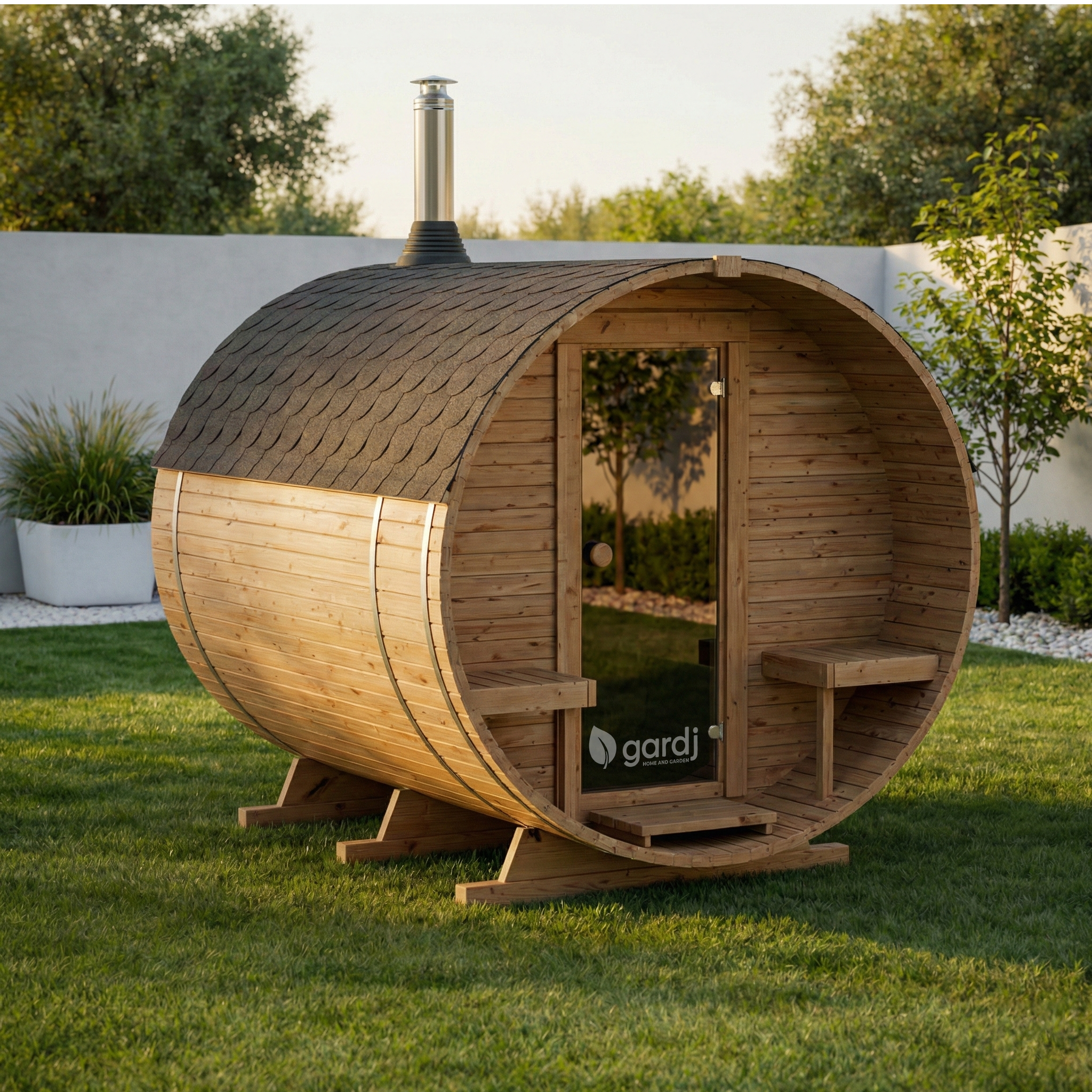 Sauna a botte in giardino