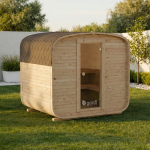 Sauna da Giardino QUADRO 180 cm con Stufa Elettrica
