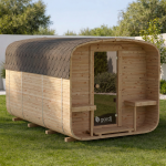 Sauna da Giardino QUADRO 340 cm con Stufa Elettrica