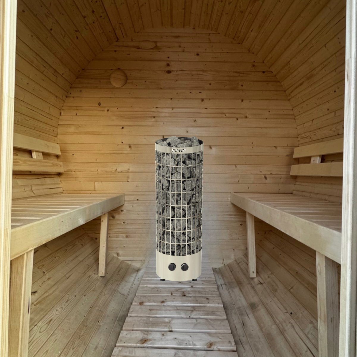 Sauna a Botte da Esterno 240 cm con Stufa Elettrica - immagine 5