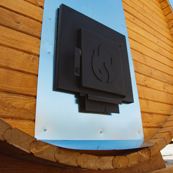 Sauna a botte da esterno 180 cm con stufa a legna - immagine 7