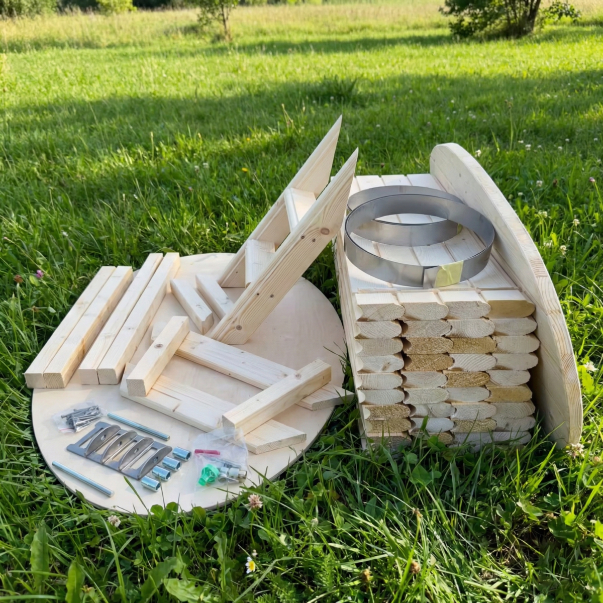 Tinozza da giardino in legno di abete – 120×80×90 - immagine 3