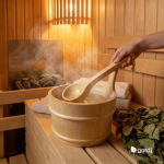Set secchio e mestolo da sauna in legno 4Living - immagine 3