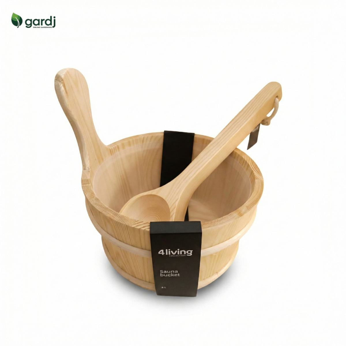Set secchio e mestolo da sauna in legno 4Living - immagine 5