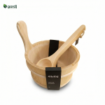 Set secchio e mestolo da sauna in legno 4Living - immagine 5