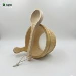 Secchio da sauna in legno SAWO 4 L & mestolo in pino da 36 cm – set classico di accessori per sauna - immagine 4
