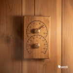 Termometro & igrometro da sauna 4Living – legno di ontano trattato termicamente - immagine 2