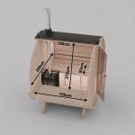 Sauna a botte da esterno 180 cm - immagine 6